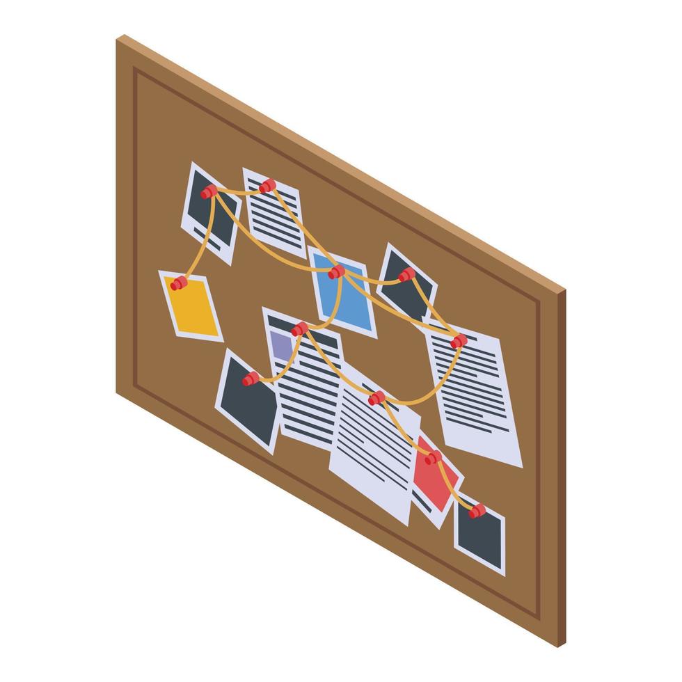 Investigator board icon, isometric style vector