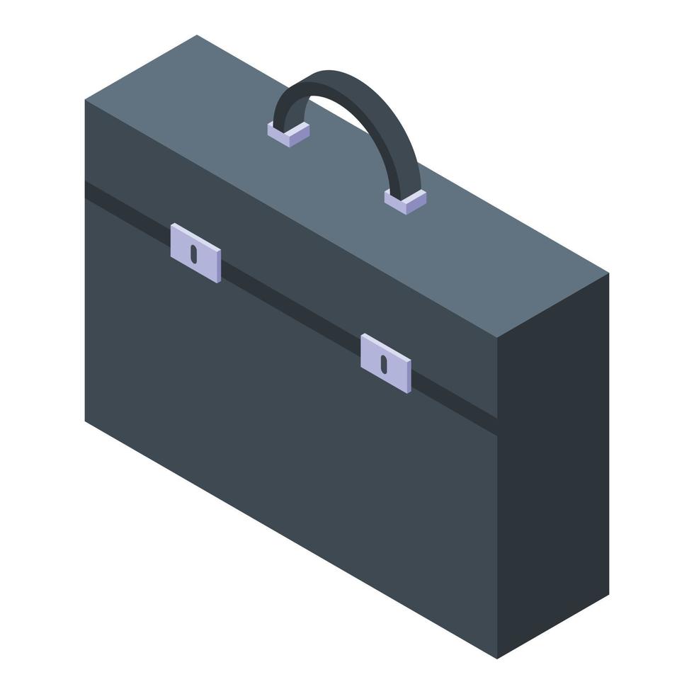 Guard leather case icon, isometric style vector