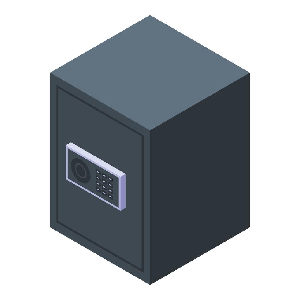 Guard money safe icon, isometric style vector