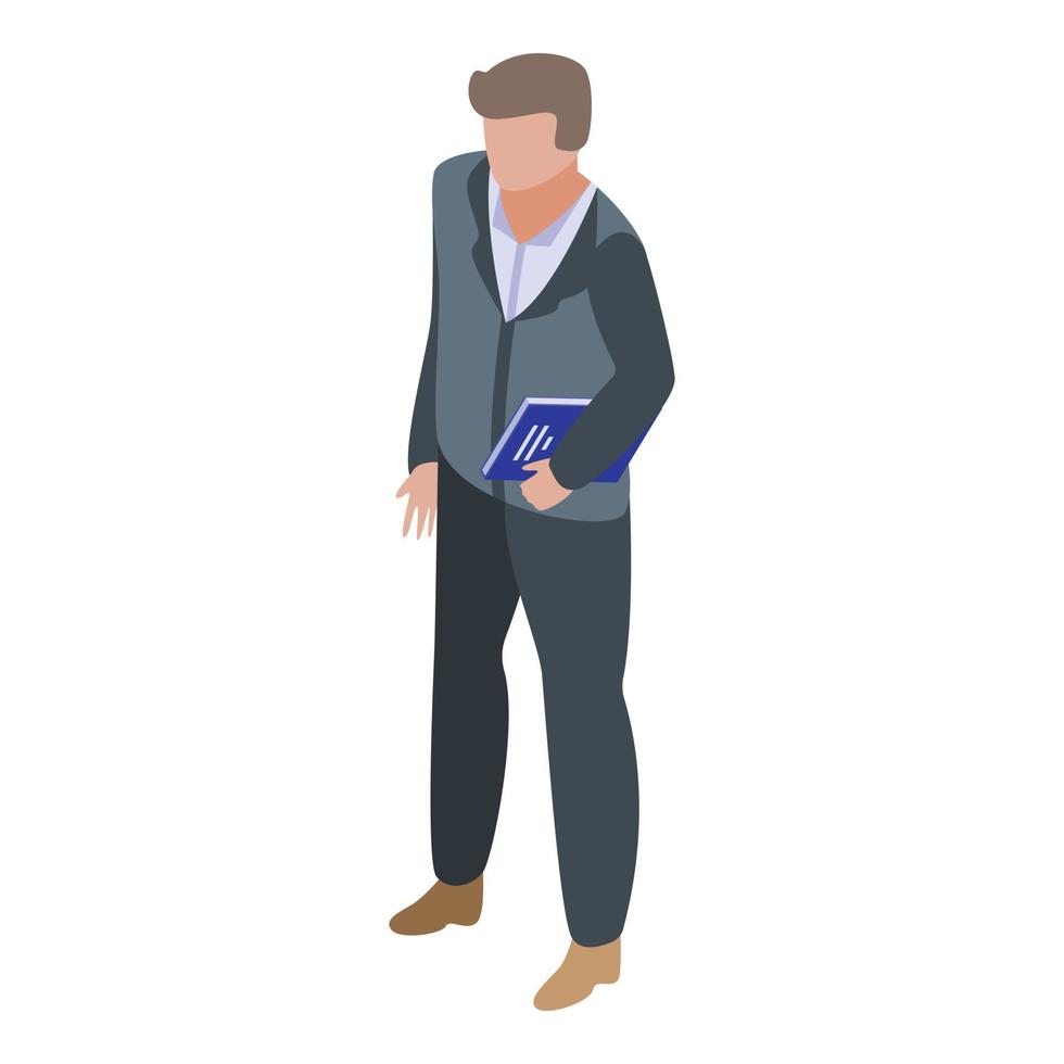 Director factory icon, isometric style vector