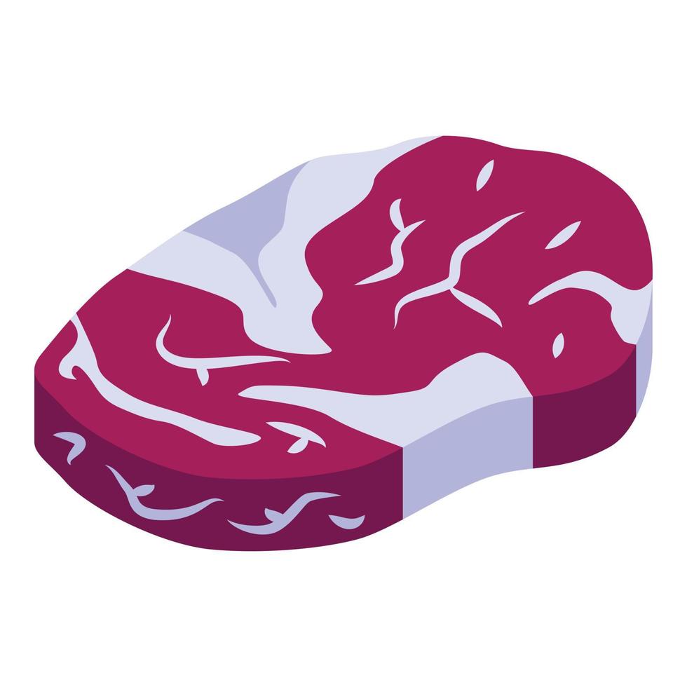 Pork meat icon, isometric style vector