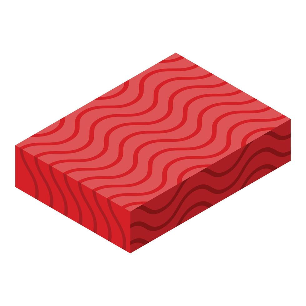 Meat icon, isometric style vector