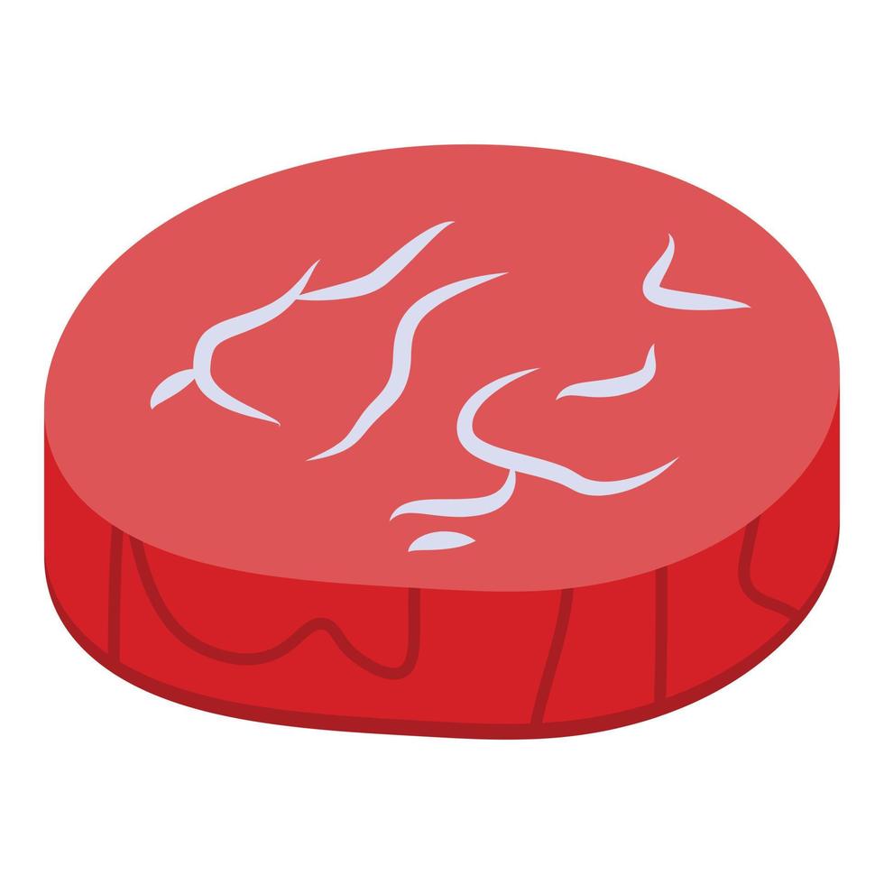 Red meat icon, isometric style vector
