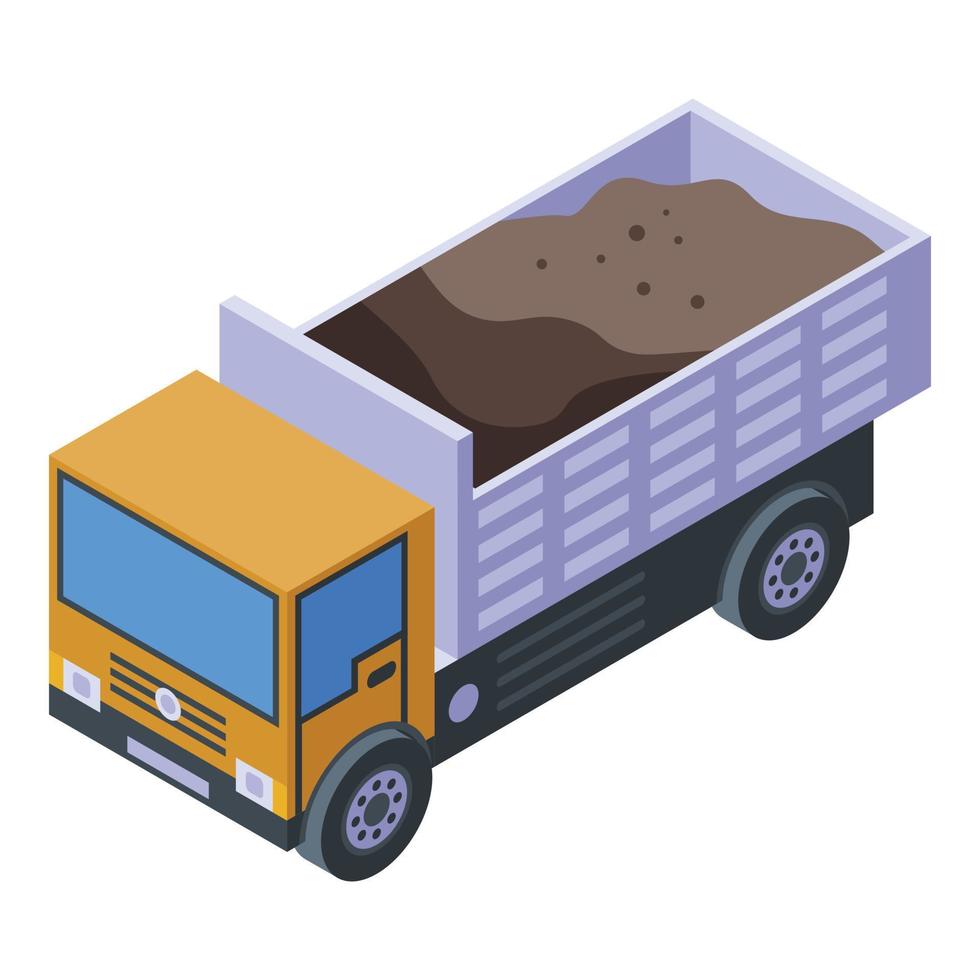 Building tipper icon, isometric style vector