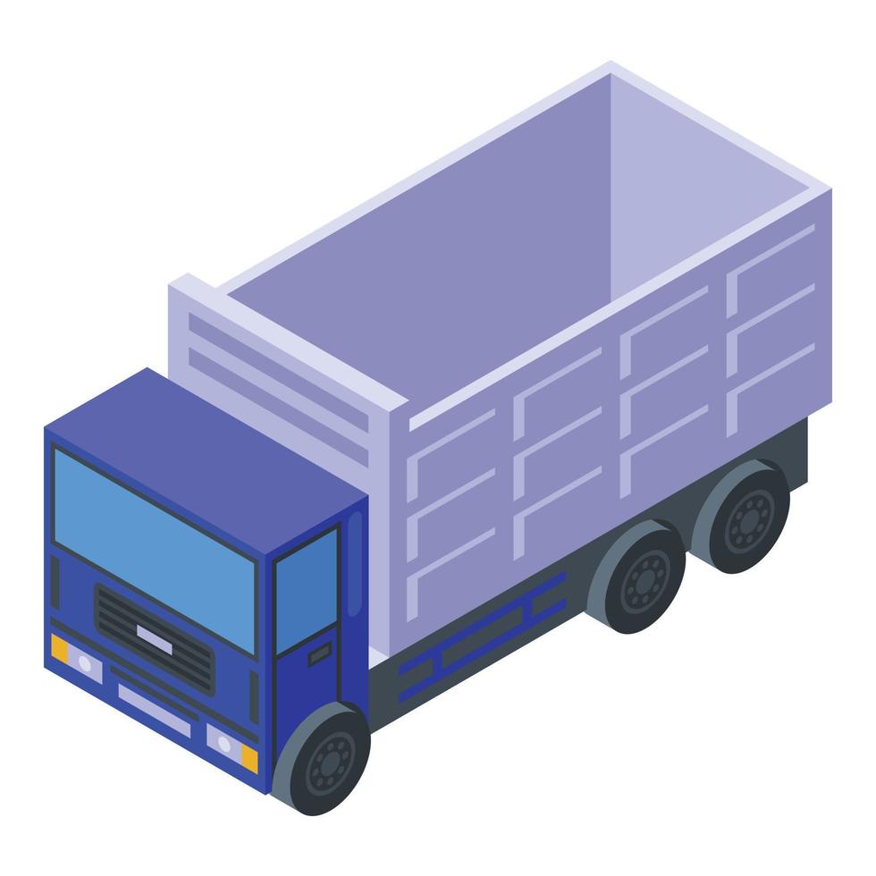 Cargo tipper icon, isometric style vector