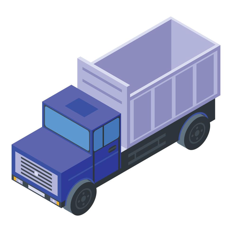 Construction tipper icon, isometric style vector