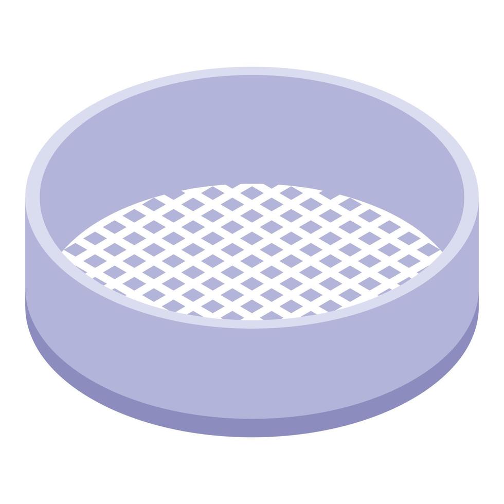 Cook sieve icon, isometric style vector
