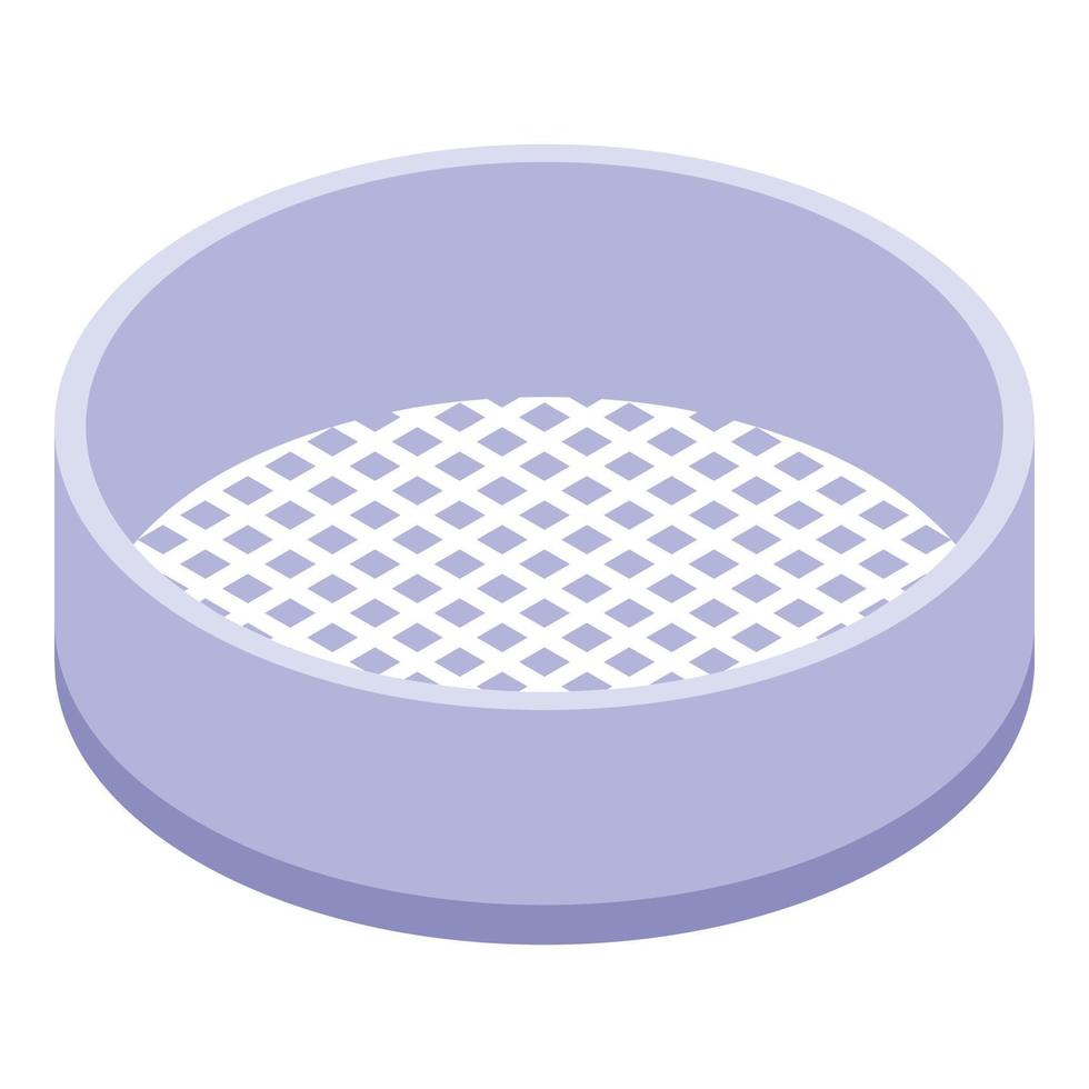 Cook sieve icon, isometric style vector