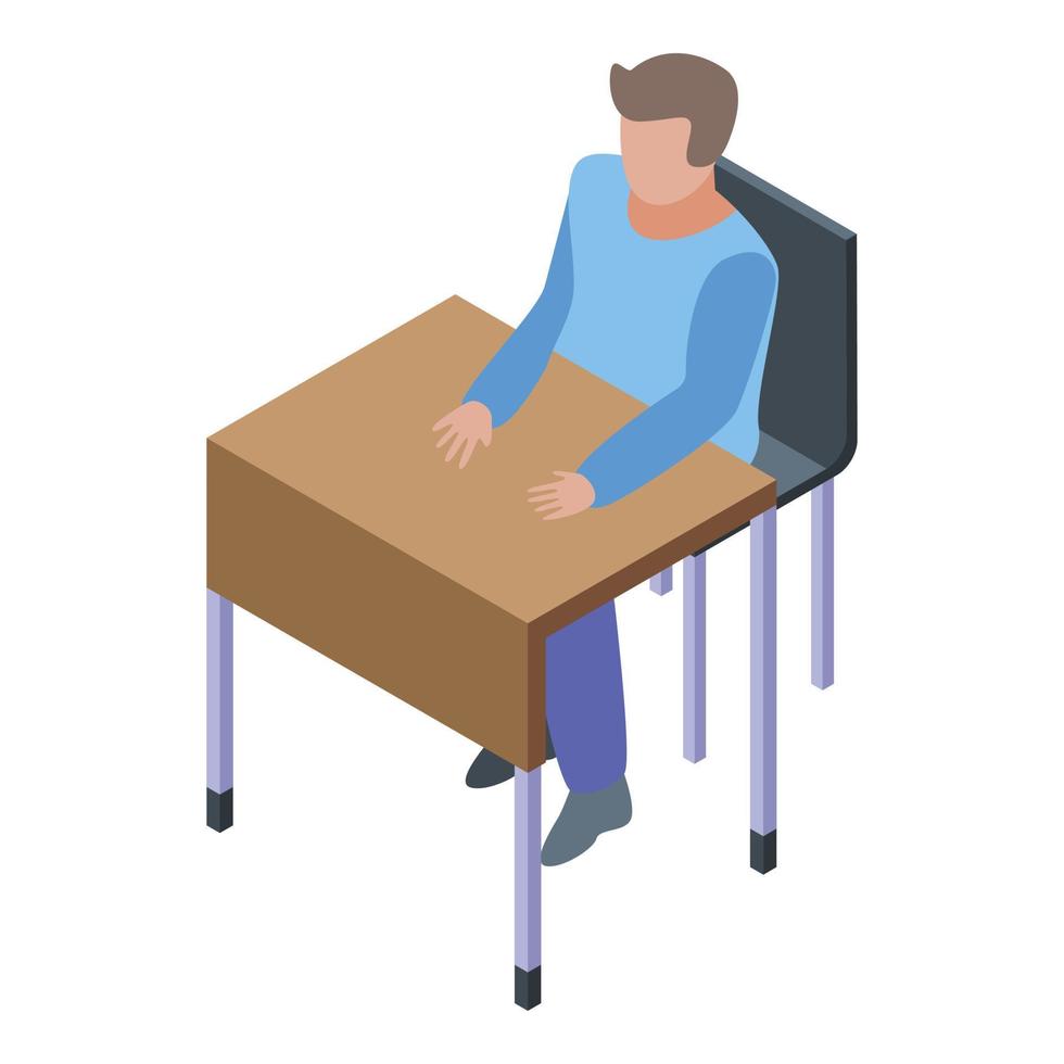 Foreign language classroom icon, isometric style vector