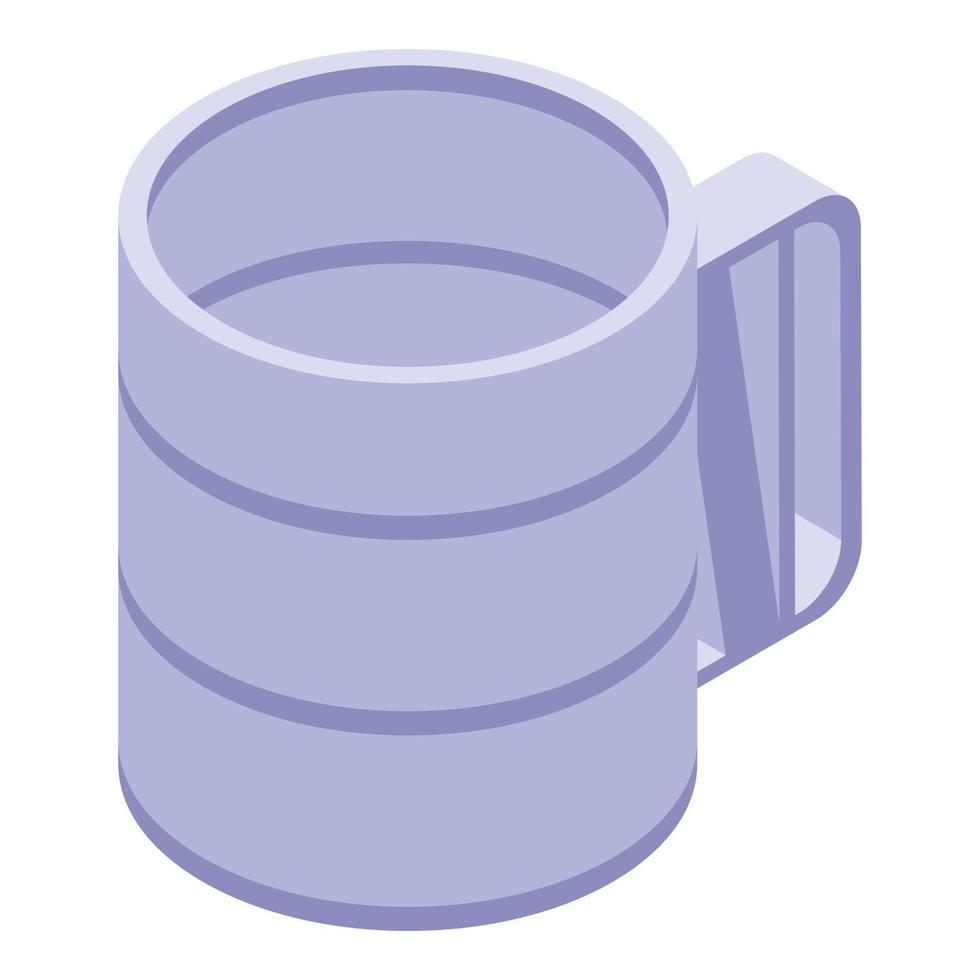 Mug sieve icon, isometric style vector