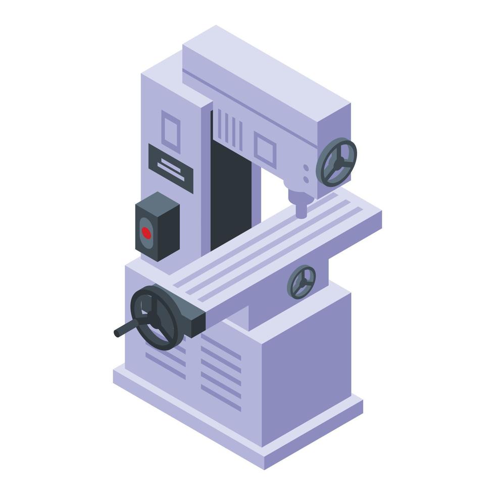 Metalwork milling machine icon, isometric style vector