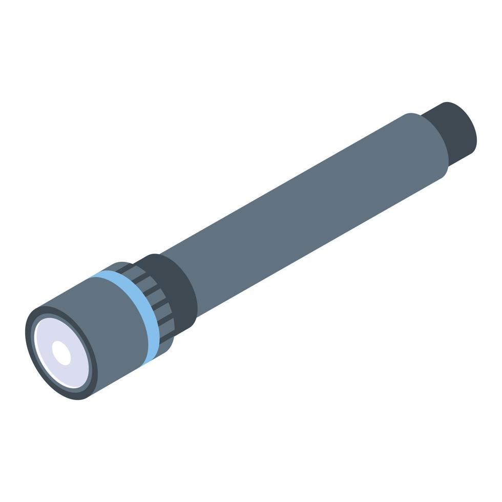 Medical flashlight icon, isometric style vector