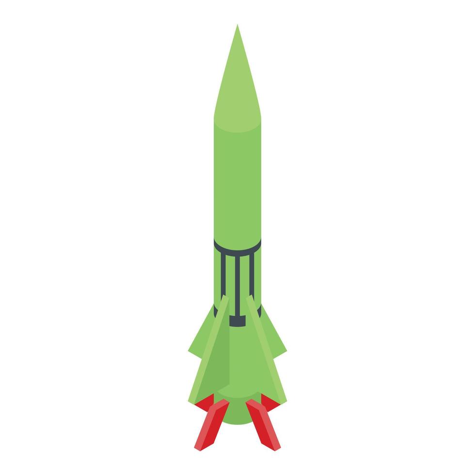 icono de munición de misiles, estilo isométrico vector