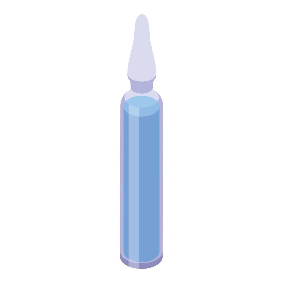 Syringe ampule icon, isometric style vector