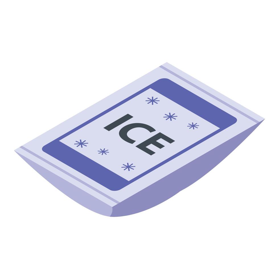 Medical ice pack icon, isometric style vector