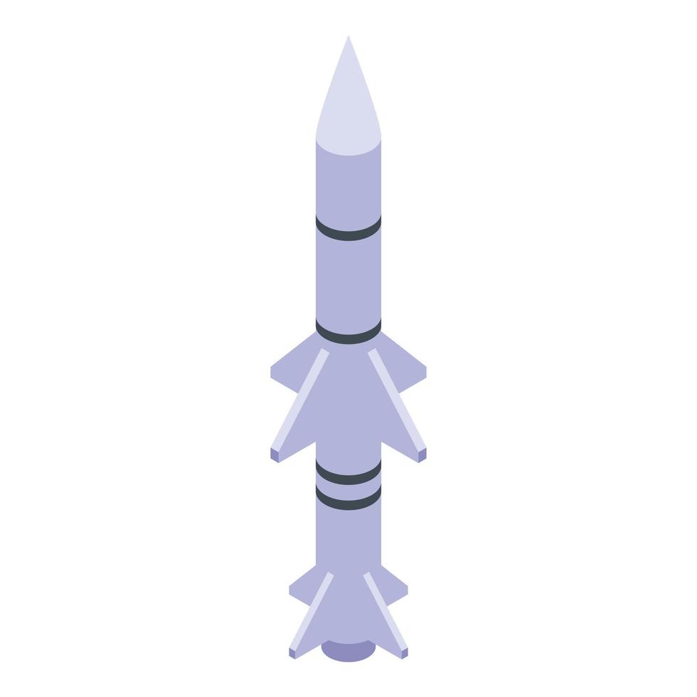 Jet missile icon, isometric style vector
