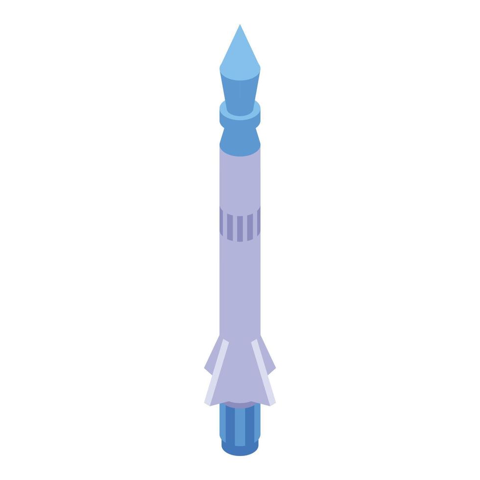 Army missile icon, isometric style vector