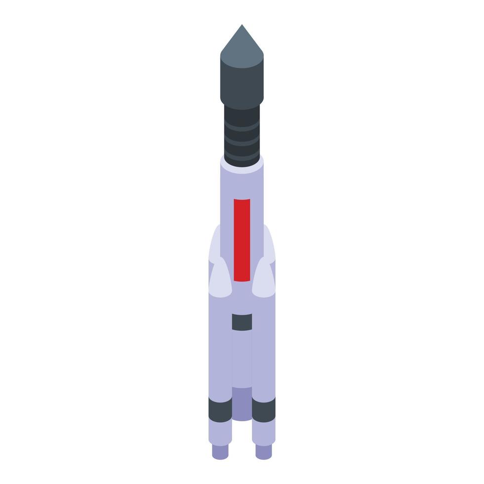 Missile icon, isometric style vector
