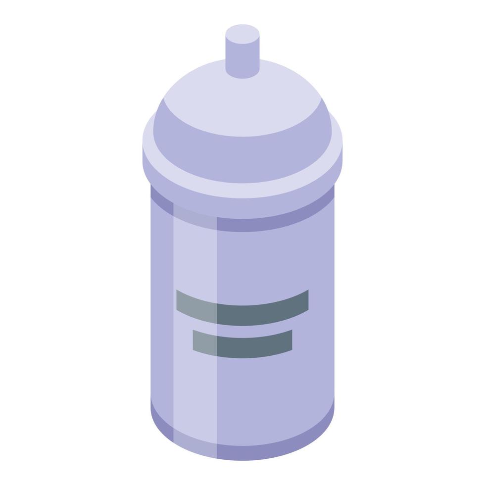 Flour kitchen pot icon, isometric style vector