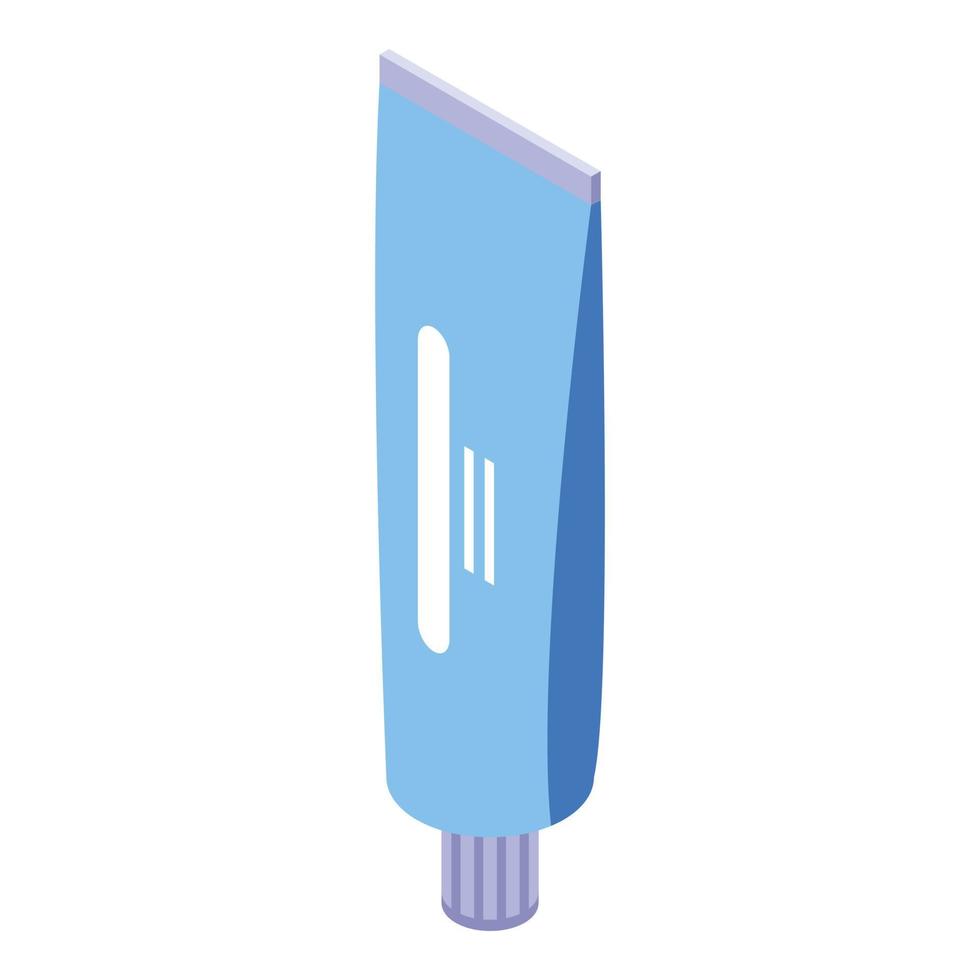 icono de tubo de pasta de dientes, estilo isométrico vector