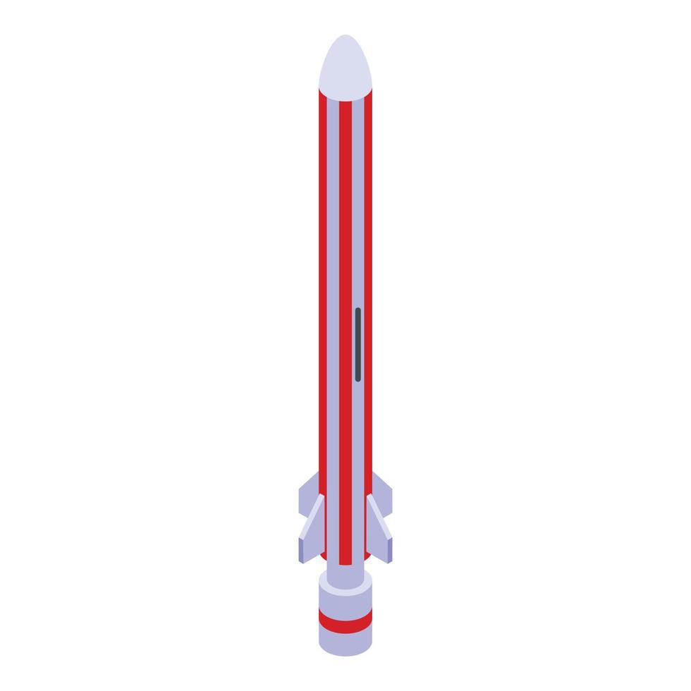 Rocket icon, isometric style vector