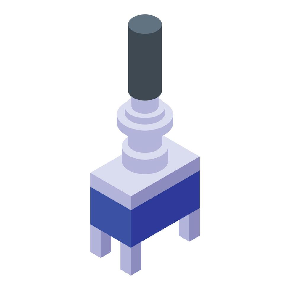 Radio switch piece icon, isometric style vector