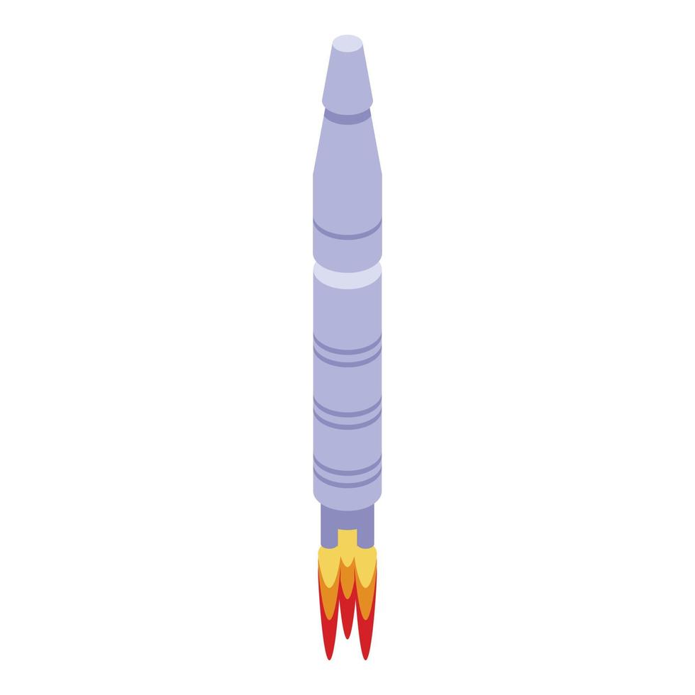 icono de misiles militares, estilo isométrico vector