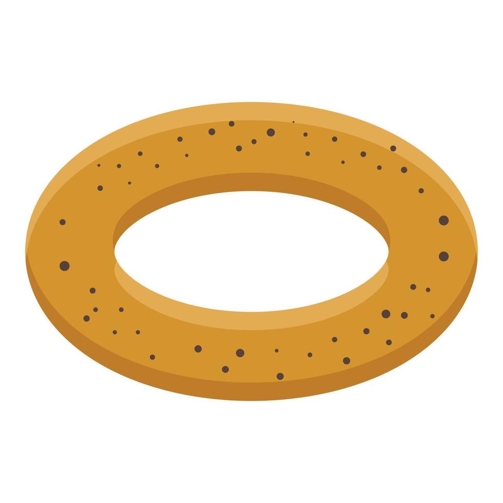 Russian donut icon, isometric style vector