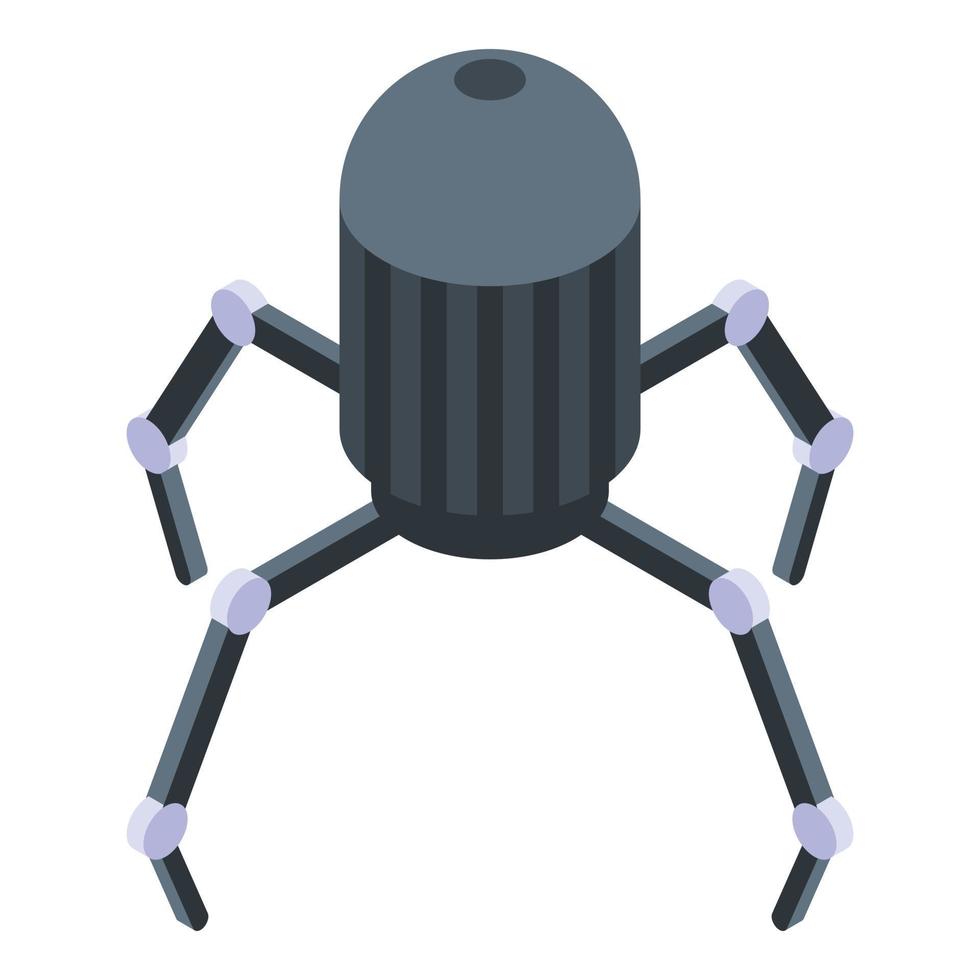 Nanotechnology spider icon, isometric style vector