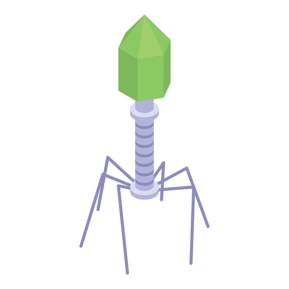Nanotechnology robot icon, isometric style vector
