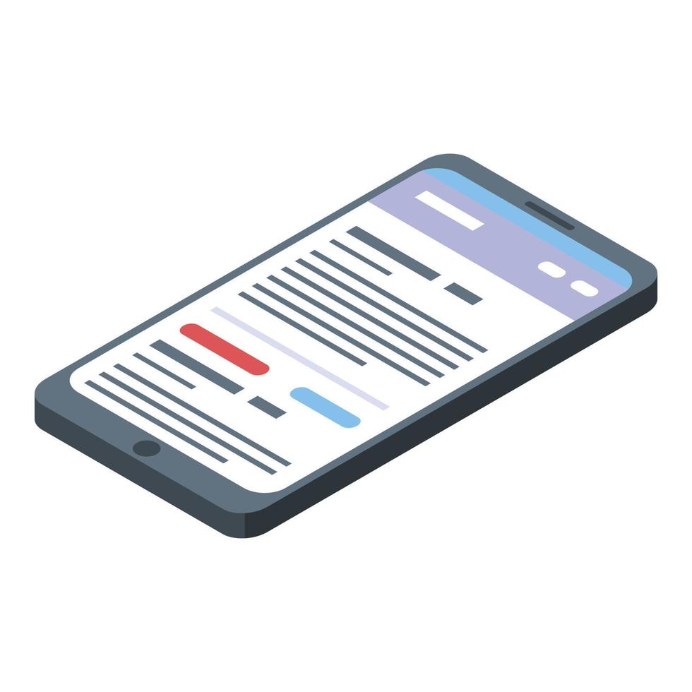 Modern smartphone icon, isometric style vector