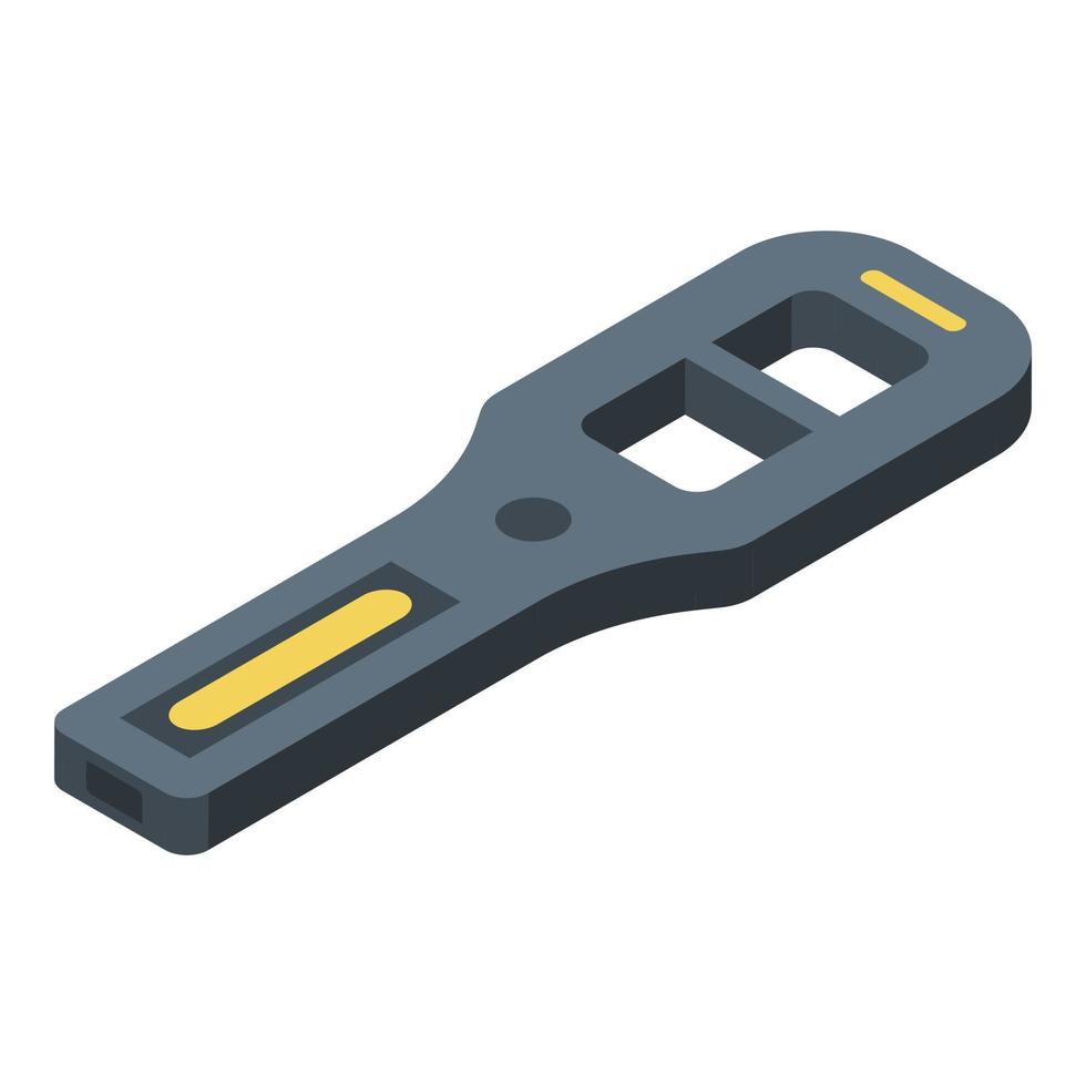 Modern metal detector icon, isometric style vector