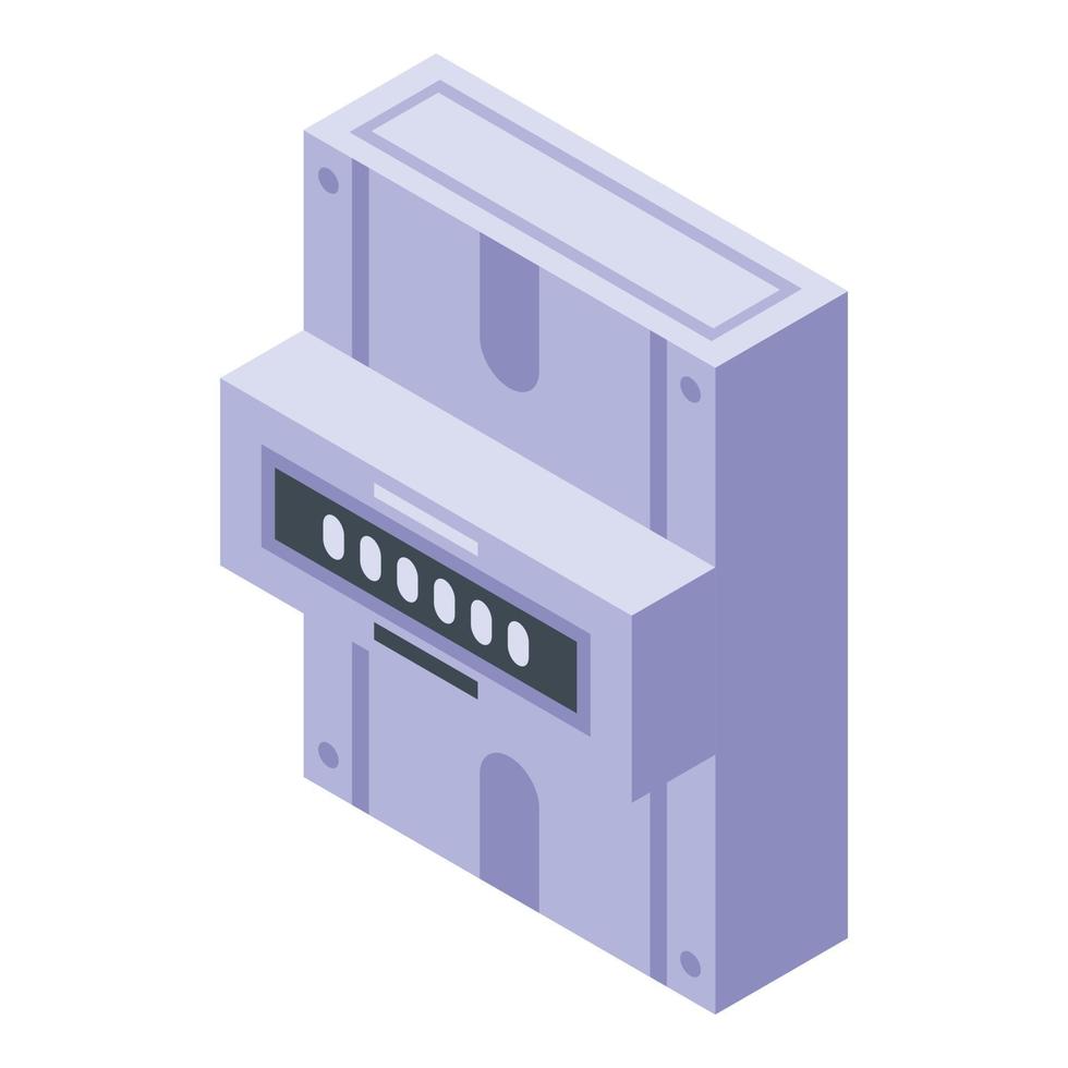 Electric switch icon, isometric style vector