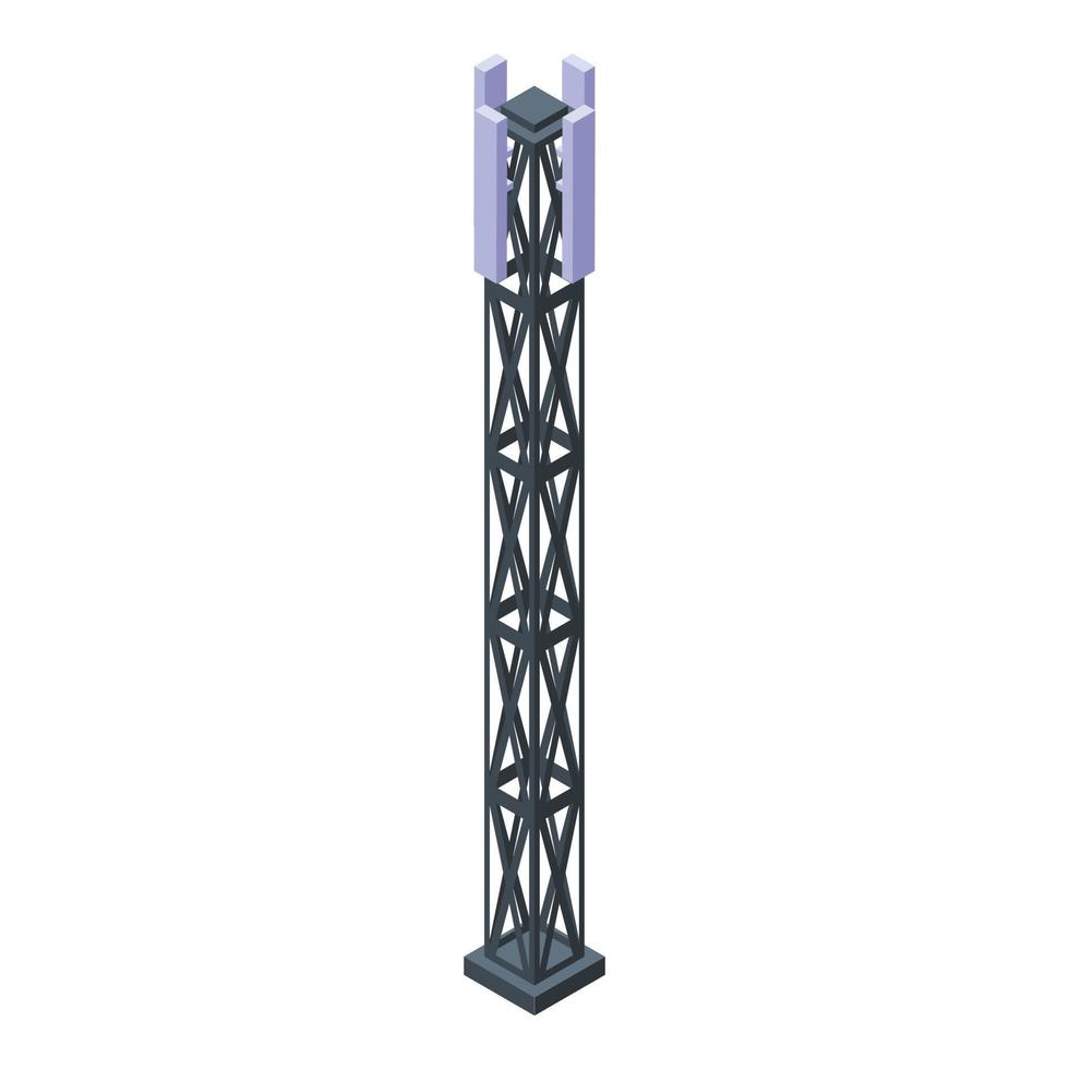 Radio gsm tower icon, isometric style vector