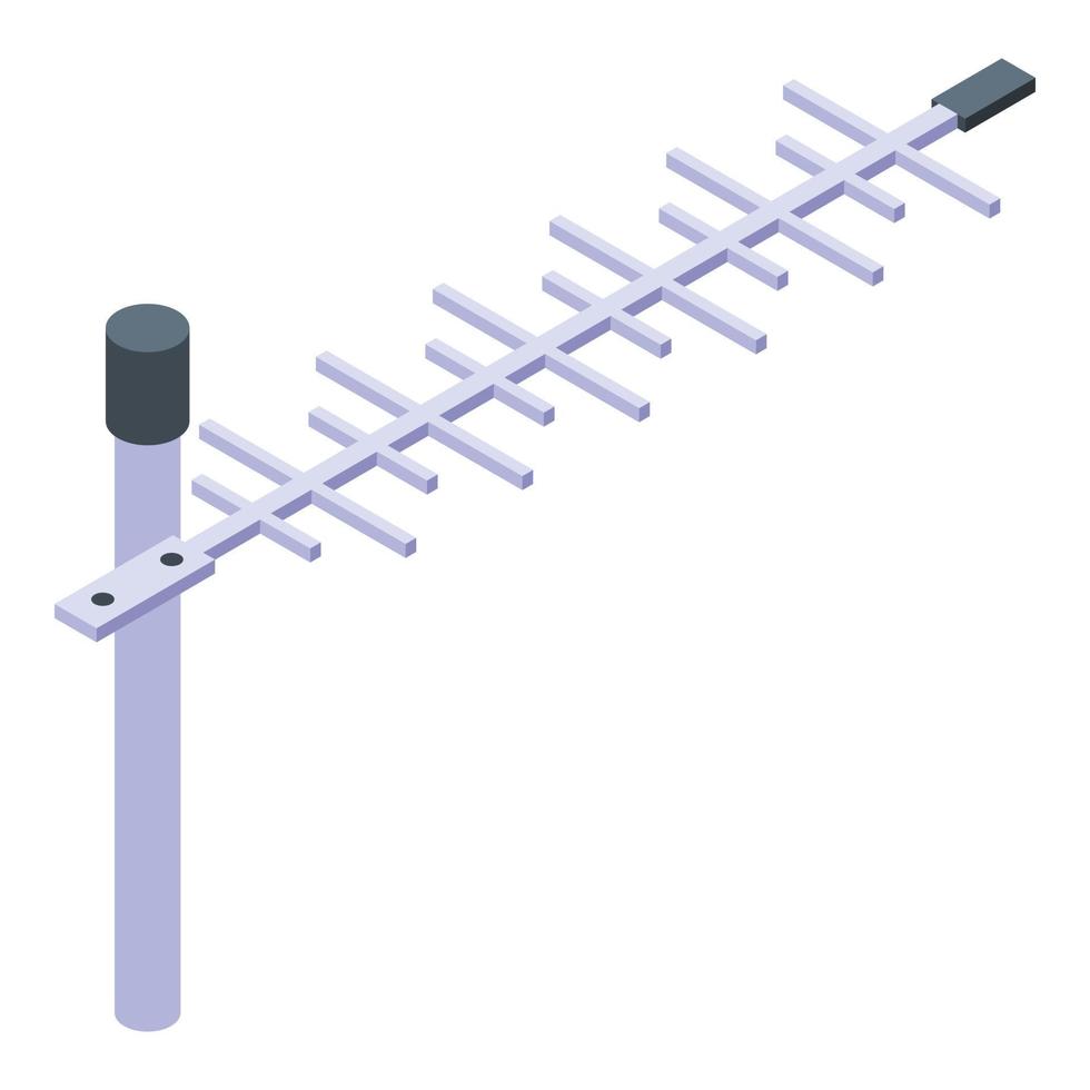 Tv antenna icon, isometric style vector