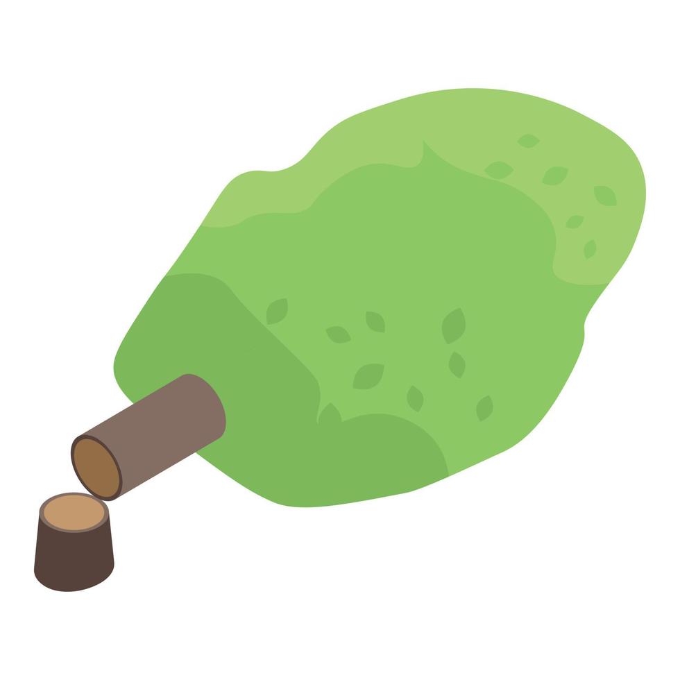 Cutted tree icon, isometric style vector