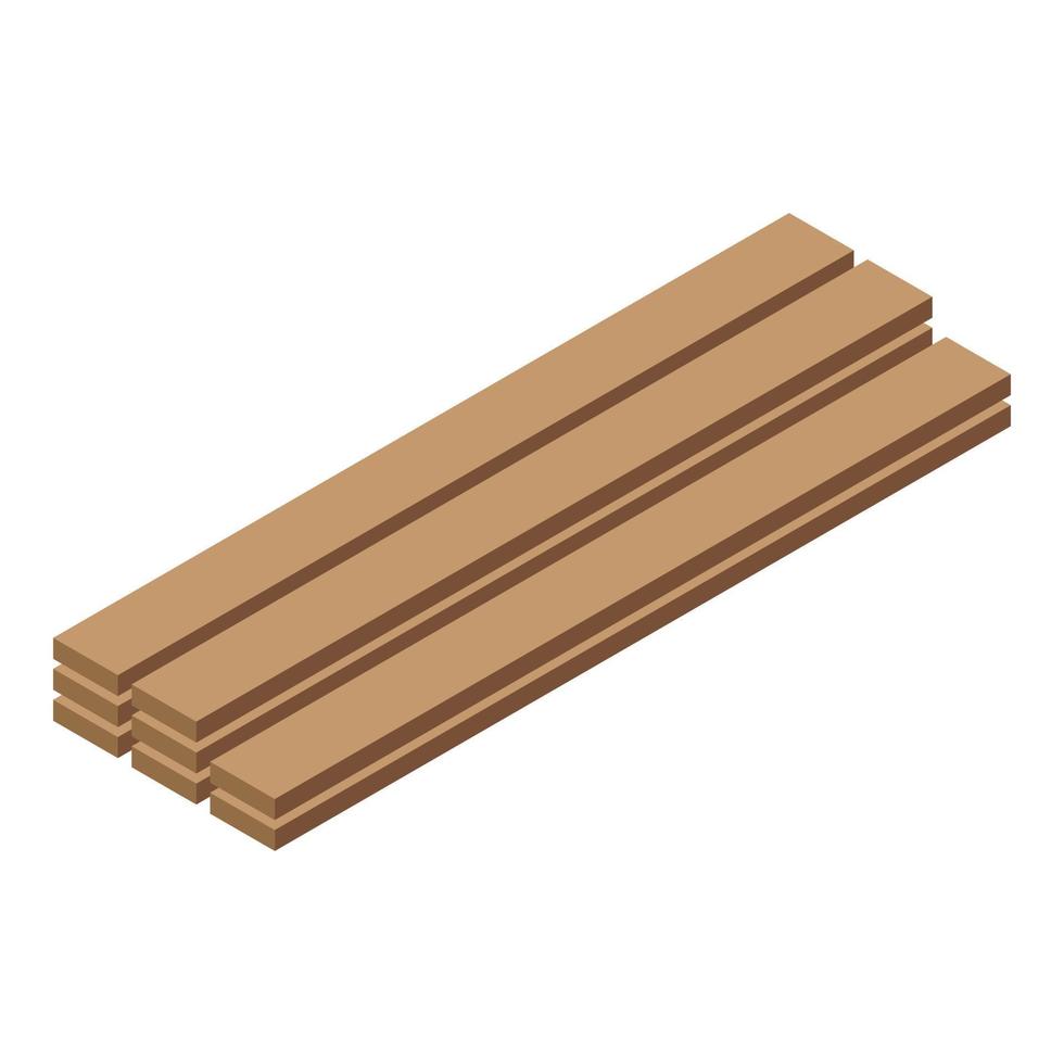 Wood bars icon, isometric style vector