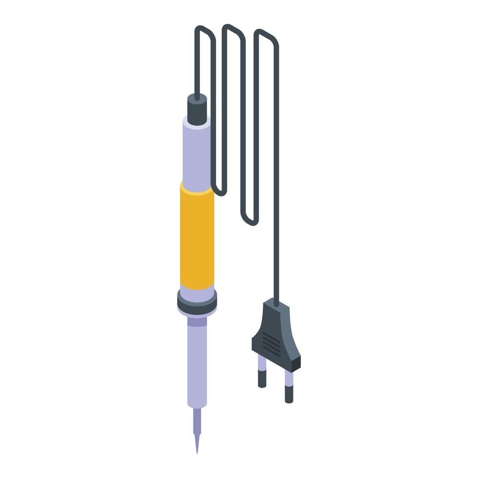 Soldering tool icon, isometric style vector