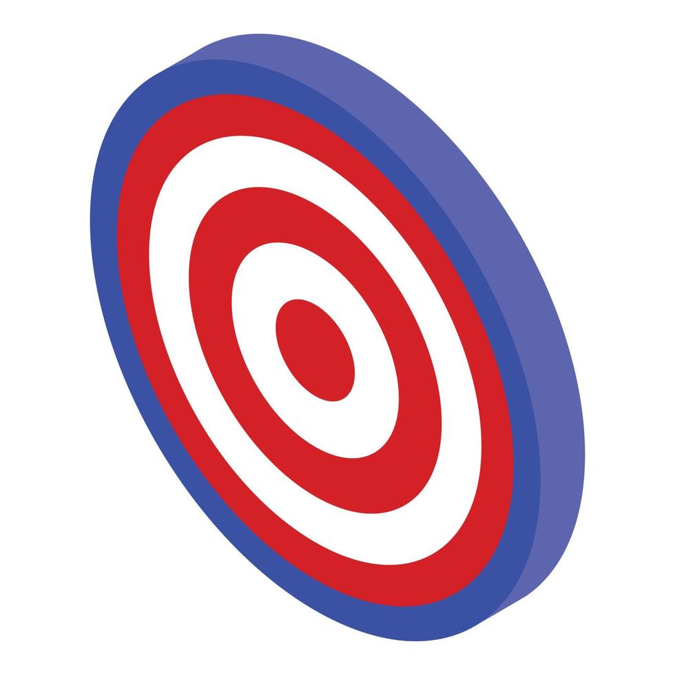 Sport target icon, isometric style vector