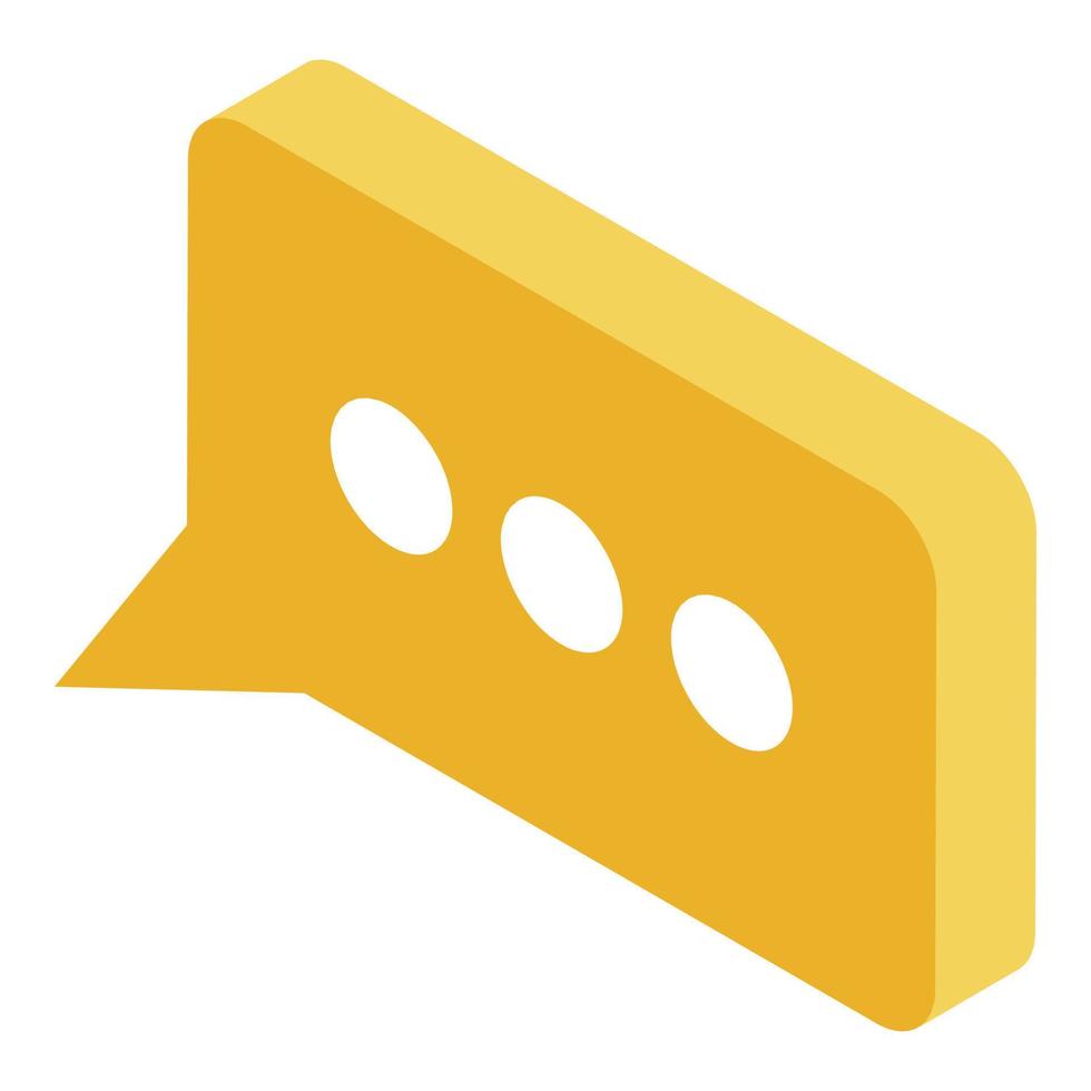 Tv presenter chat icon, isometric style vector