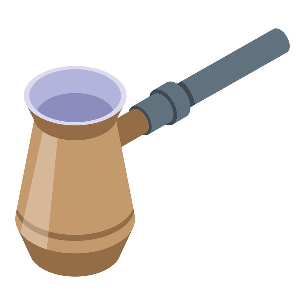 Coffee hand pot icon, isometric style vector