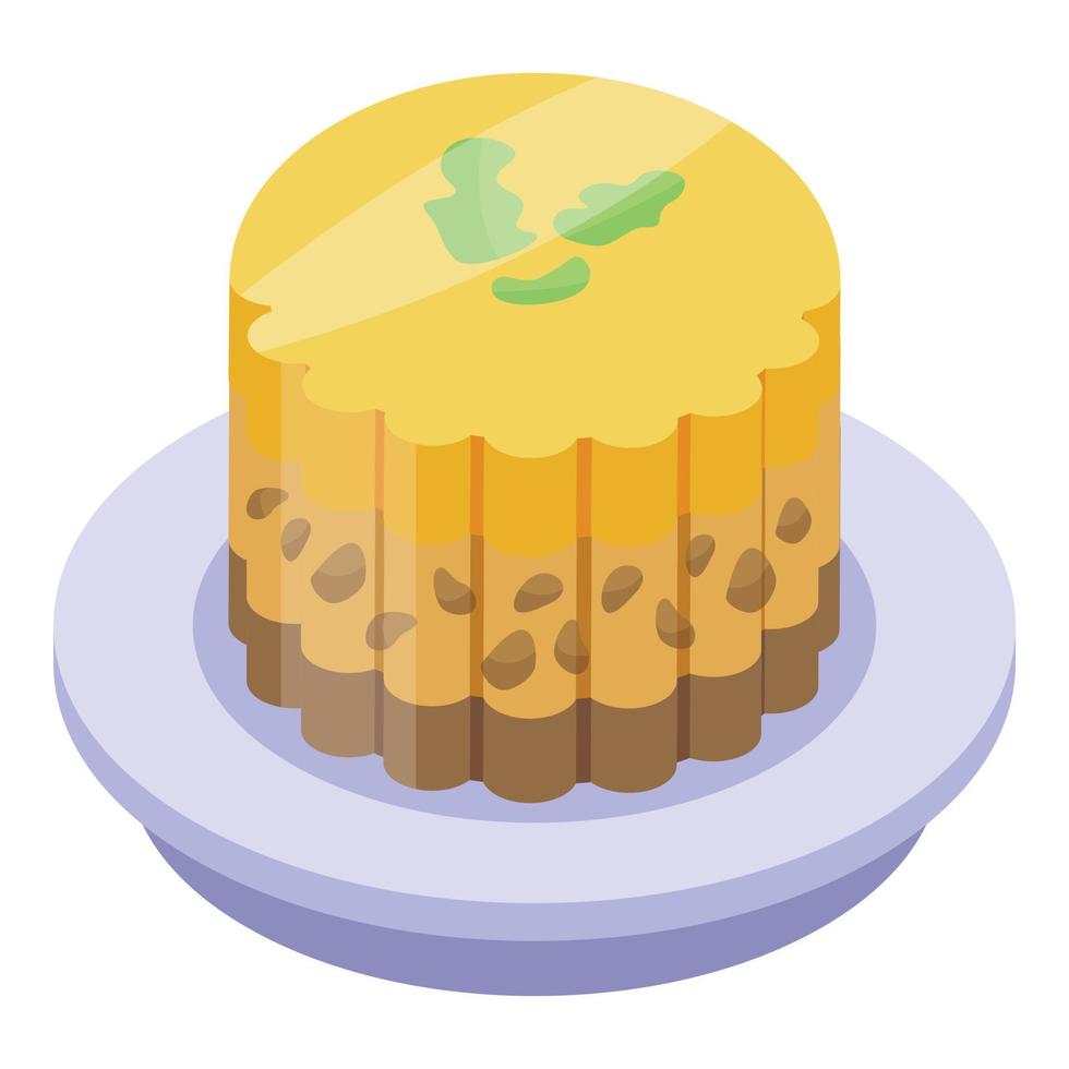 Jelly cake icon, isometric style vector