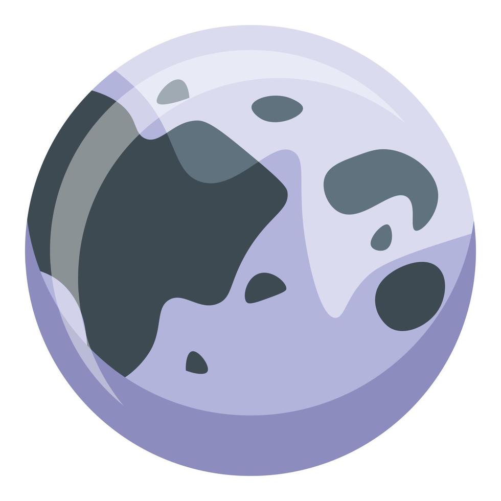 Space moon icon, isometric style vector