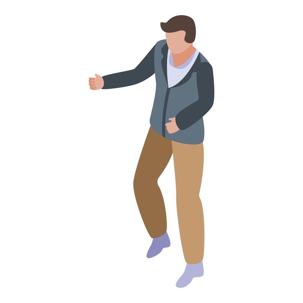Violence icon, isometric style vector