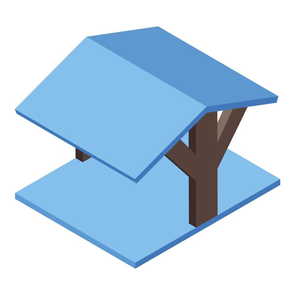 Park bird feeder icon, isometric style vector