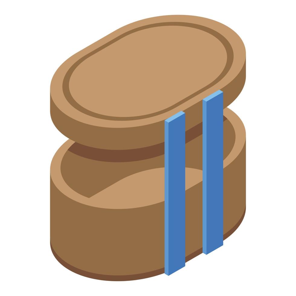 Bird feeder icon, isometric style vector