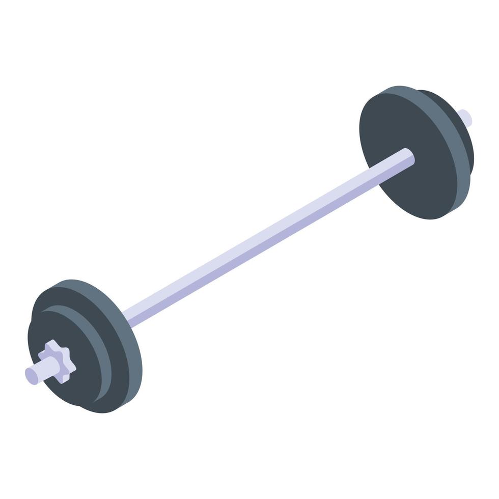 Barbell icon, isometric style vector