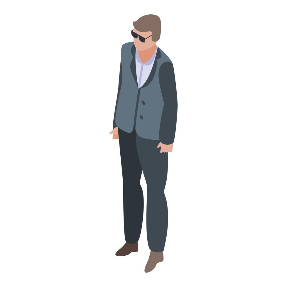 Vip person icon, isometric style vector