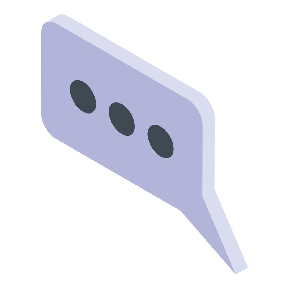 Dog training chat icon, isometric style vector