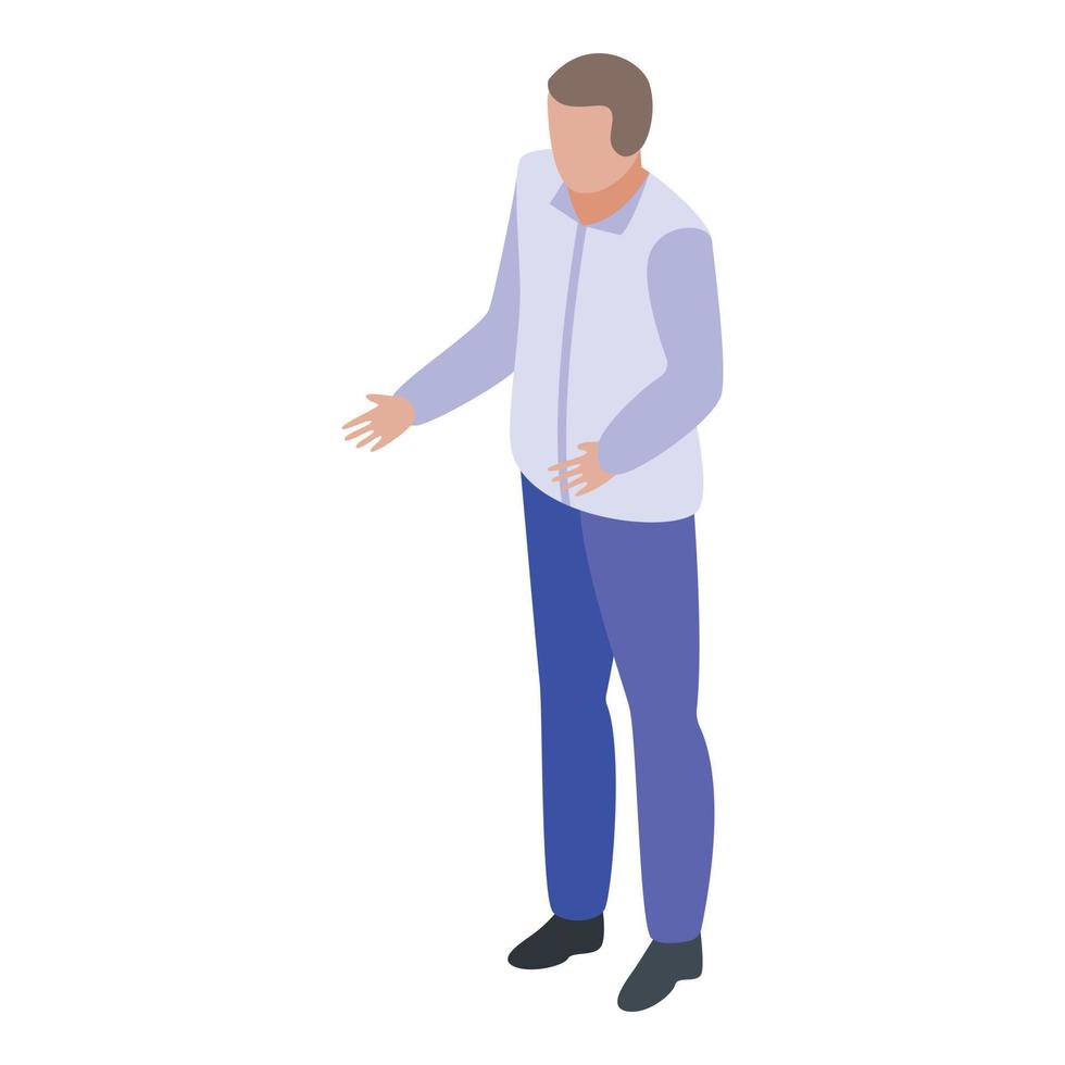 Tv journalist icon, isometric style vector
